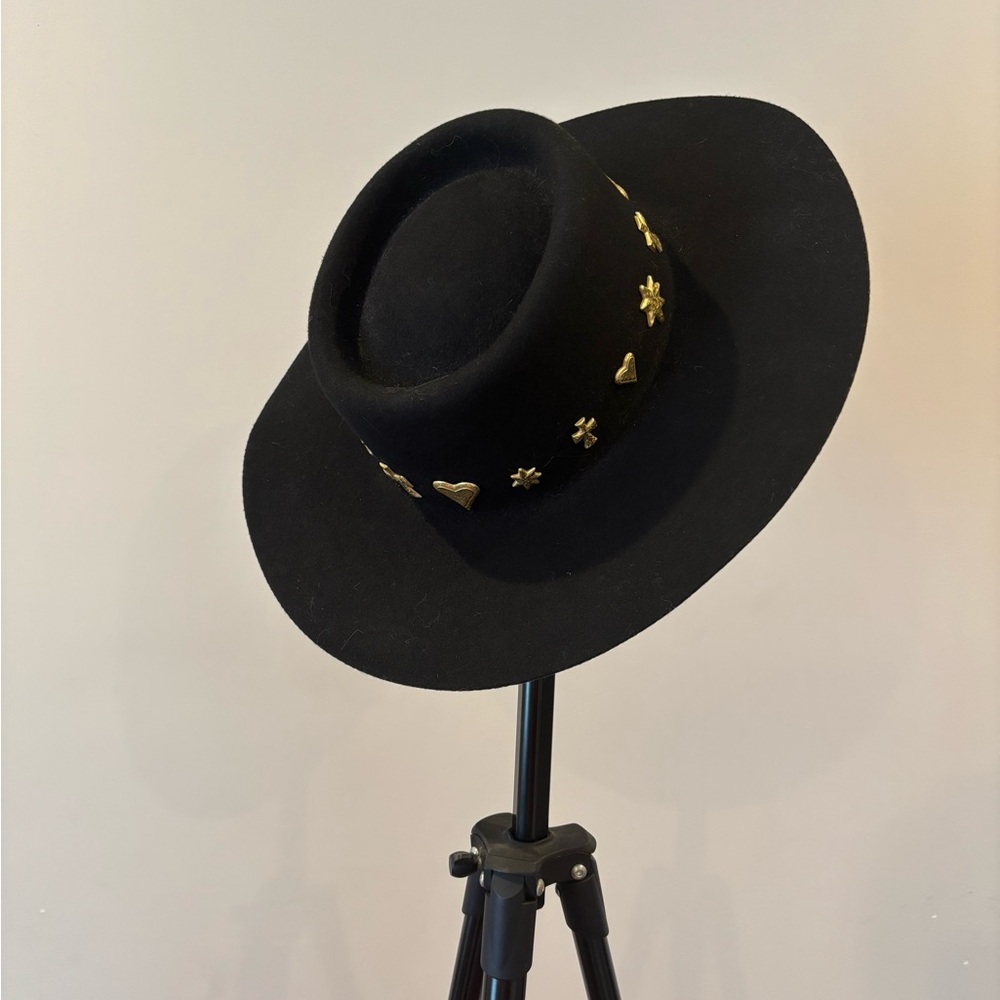 Lack Of Color Black Wide-Brim Hat
